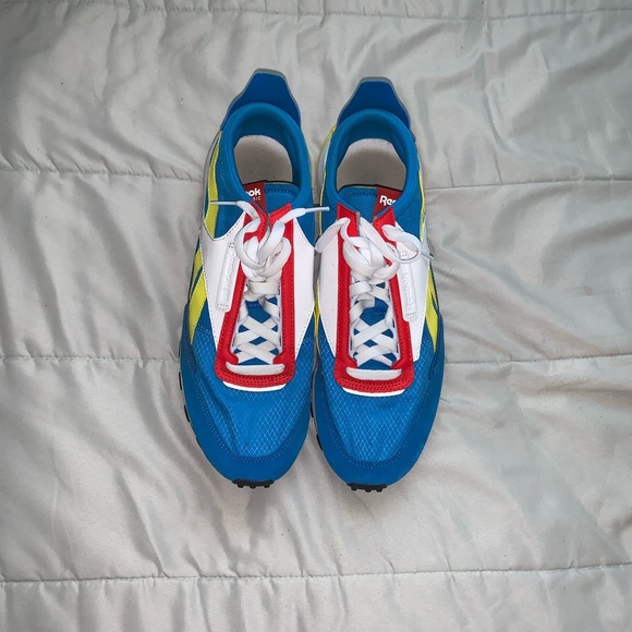 Mens Reebok Classic Leather Legacy Dynamic Blue Red Shoes Sneakers Size 10 - Picture 3 of 7